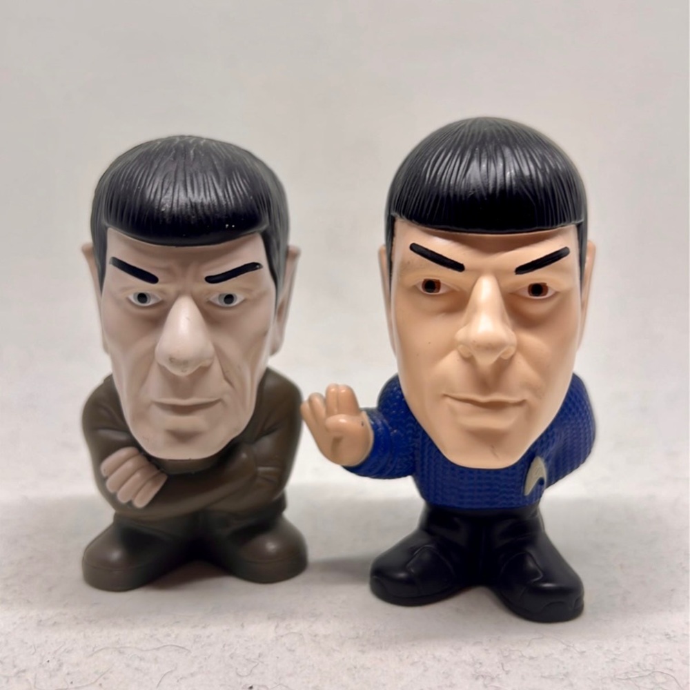 2009 Star Trek Mr. Spock Young & Original Talking Burger King 3” Tall